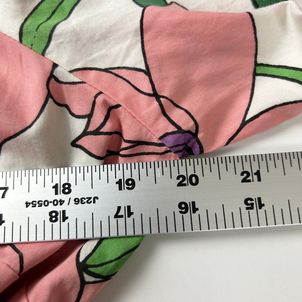 Banjanan White Pink Floral Cotton Tie Waist Dress Pockets Size M‎ - Picture 7 of 16